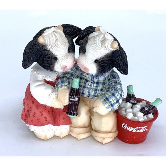 Coca Cola Other - Mary's Moo Moos Coca-Cola “Moo By My Side Is Soda-lightful” Enesco Cow Figurine